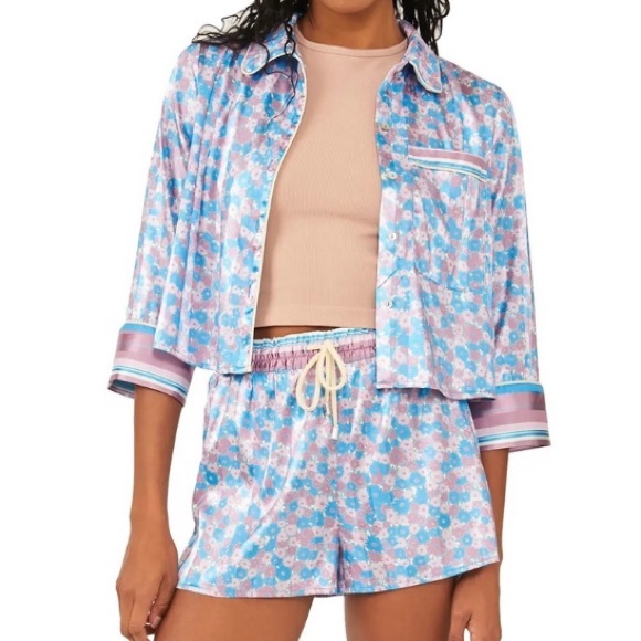 Free People Pillow Talk Silky Satin PJ Pajama Set NEW WITH TAGS - Picture 16 of 16